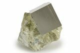 Natural Pyrite Cube In Rock - Navajun, Spain #337876-1